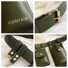 Women Leather Fanny Pack Belt Bag Waterproof Waist Pack