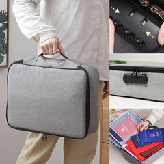 Large Briefcase File Organizer with Lock - Travel Wallet & Luggage Storage