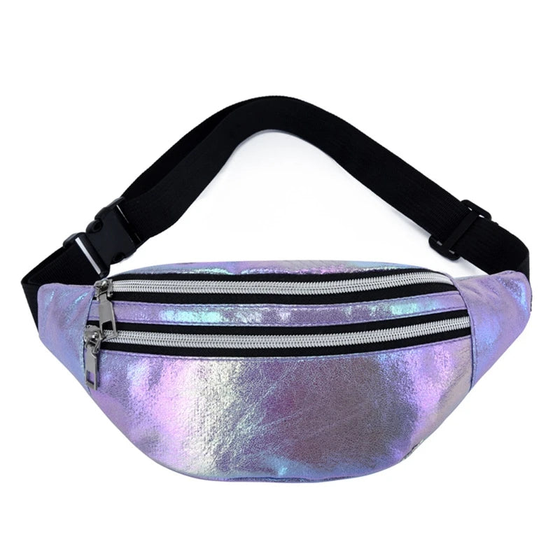 Women Holographic Bum Bag Waist Pack Shoulder Phone Pouch