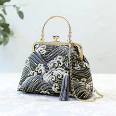 Women Butterfly Embroidery Evening Bag Party Clutch Messenger Wedding Bag