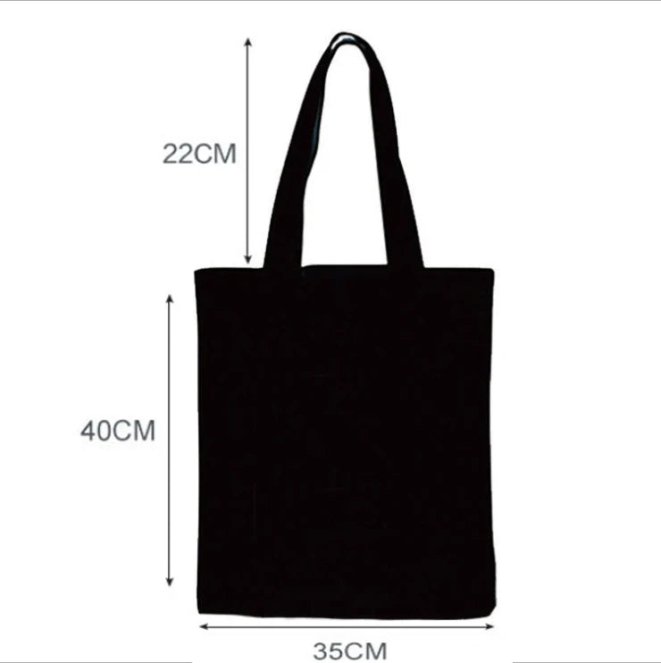 Butterfly Lightning Print Canvas Shopper Bag Harajuku Vintage Shoulder Handbag