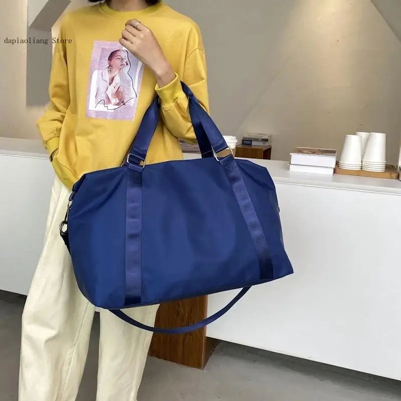 Large Waterproof Nylon Tote Bag for Women - Travel, Gym, Weekend