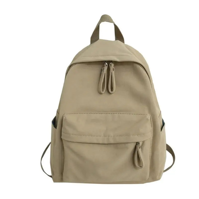 Women Canvas Backpack Large Capacity Daypack Travel Bookbag