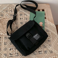 Women Canvas Bag Joker Messenger Bag Shopping Bag Solid High Capacity