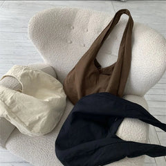 Canvas Crossbody Bag Large Capacity Shoulder Bag Retro Dumpling Hobos Bag