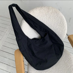 Canvas Crossbody Bag Large Capacity Shoulder Bag Retro Dumpling Hobos Bag