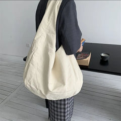 Canvas Crossbody Bag Large Capacity Shoulder Bag Retro Dumpling Hobos Bag