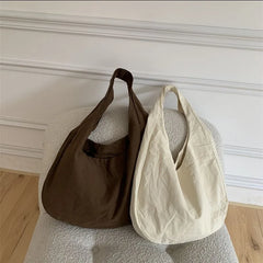 Canvas Crossbody Bag Large Capacity Shoulder Bag Retro Dumpling Hobos Bag