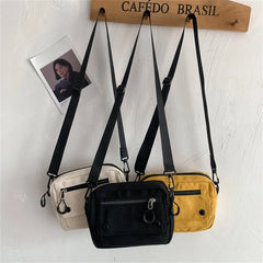 Women Canvas Flap Bag Casual Travel Mini Messenger Bag