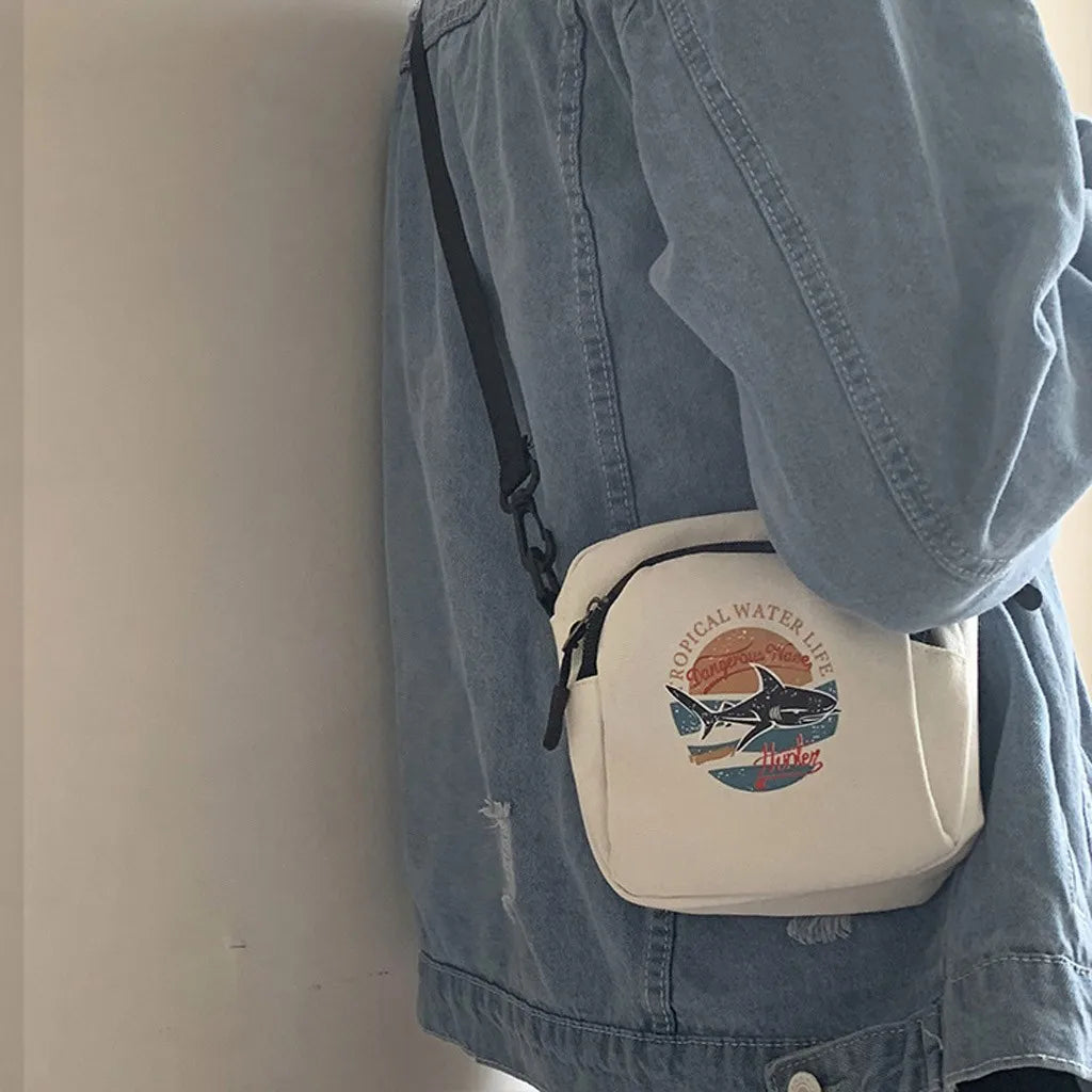 Canvas Handbags Mini Student Bag Phone Bags Crossbody Bags