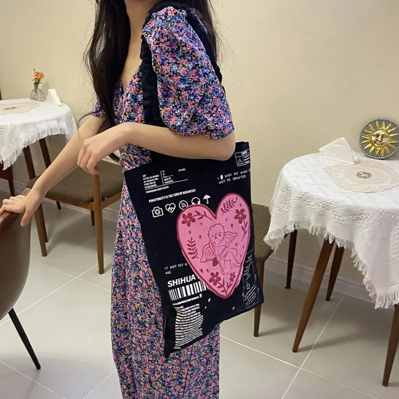 Women Canvas Shopping Bag Eco Handbag Tote Reusable