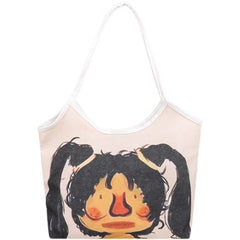 Women Canvas Shopping Bags Eco Friendly Reusable Foldable Shoulder Bag