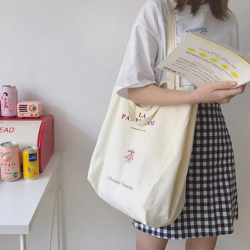 Women Canvas Shopping Bags Large Eco Friendly Handbag