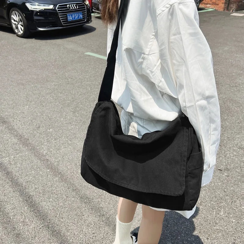 Women Canvas Shoulder Bag Leisure Handbags And Purse Crossbody Bags