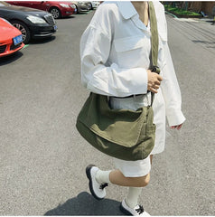 Women Canvas Shoulder Bag Leisure Handbags And Purse Crossbody Bags