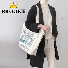 Canvas Shoulder Bag London Daunt Books Daily Shopping Bags Students