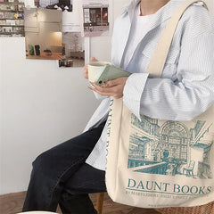 London Daunt Books Canvas Shoulder Bag for Women