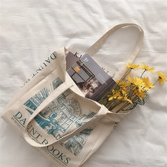 London Daunt Books Canvas Shoulder Bag for Women