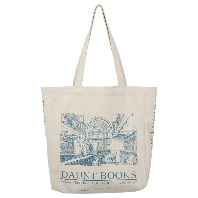 Canvas Shoulder Bag Daunt Books Large Tote For Girls