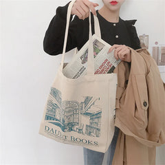 London Daunt Books Canvas Shoulder Bag for Women