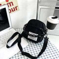 Women Canvas Shoulder Bag Small Messenger Crossbody Bags Chain Mini Phone Pouch