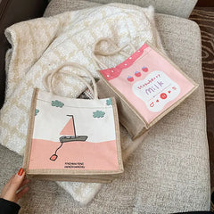 Canvas Shoulder Bag Small Cotton Handbag Casual Tote Female Vintage Messenger