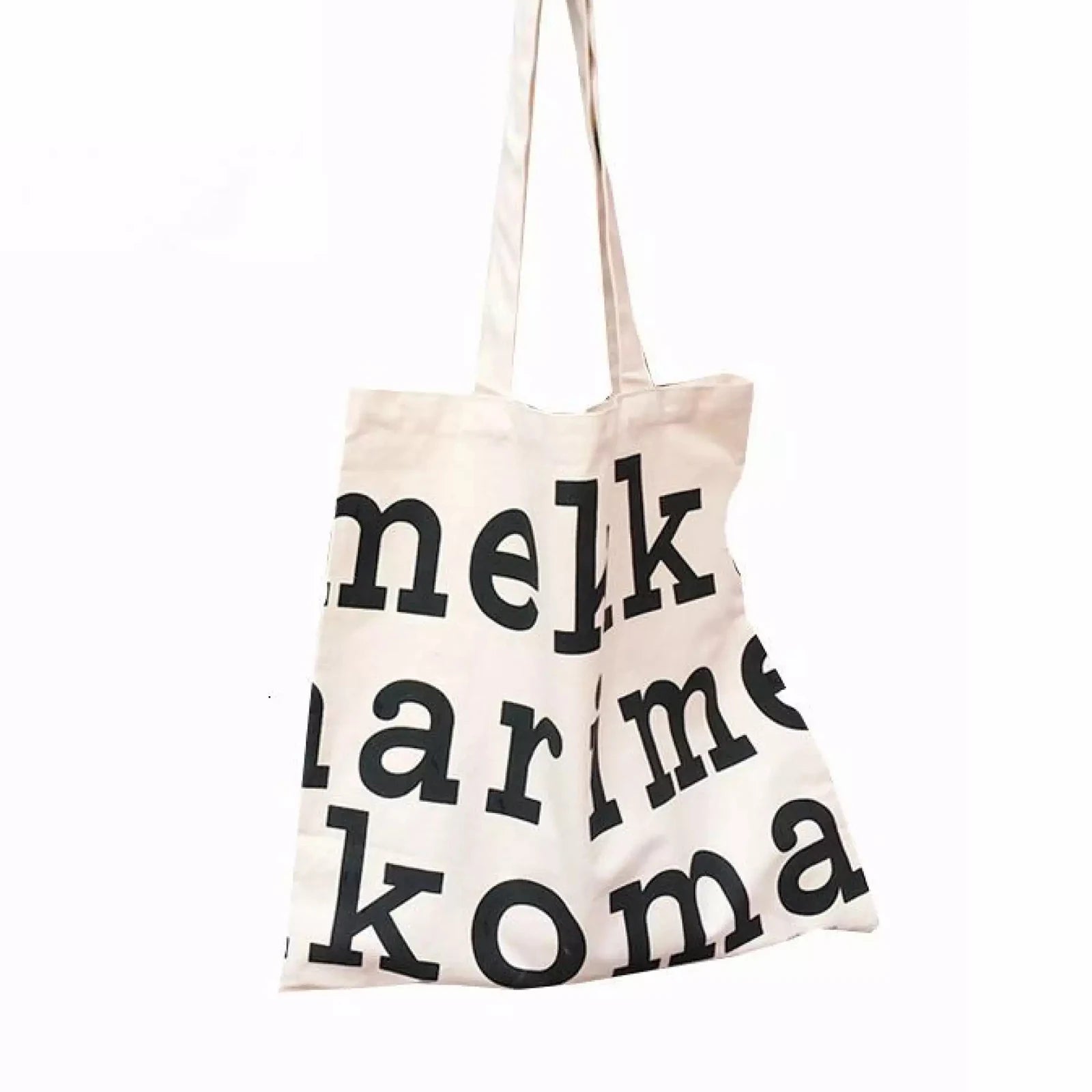 Women Canvas Shoulder Bags Letter Print Style Large Capacity Handbag