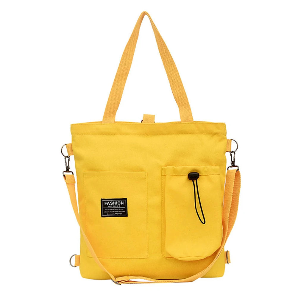 Women Canvas Shoulder Handbags Schoolbag Crossbody Bag Large Capacity