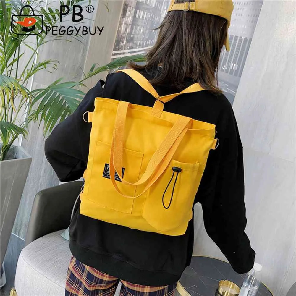 Women Canvas Shoulder Handbags Schoolbag Crossbody Bag Large Capacity