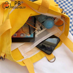 Women Canvas Shoulder Handbags Schoolbag Crossbody Bag Large Capacity