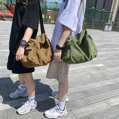 Canvas Shoulder Messenger Bag Top-Handle Handbag Tote Satchel