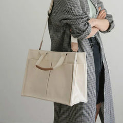 Women Canvas Tote Shoulder Bag Large Capacity Shopping Bag