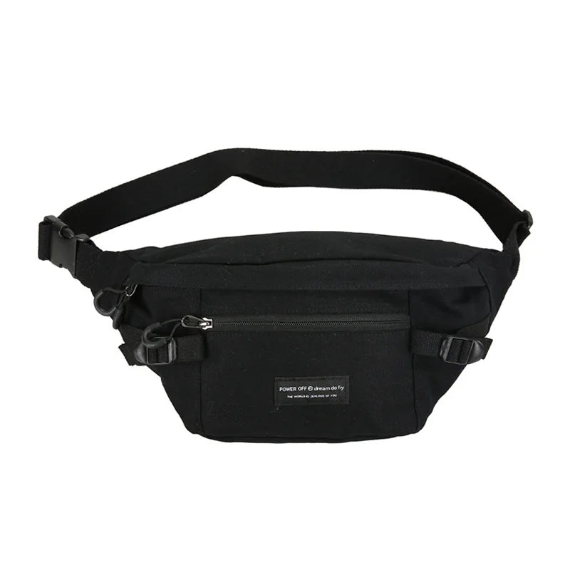 Canvas Waist Bag Unisex Casual Chest Bags Harajuku Outdoor Waist Packs