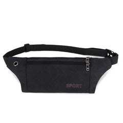 Women Canvas Waist Pack Zipper Waist Bag Lady Sling Chest Travel Belly Purse