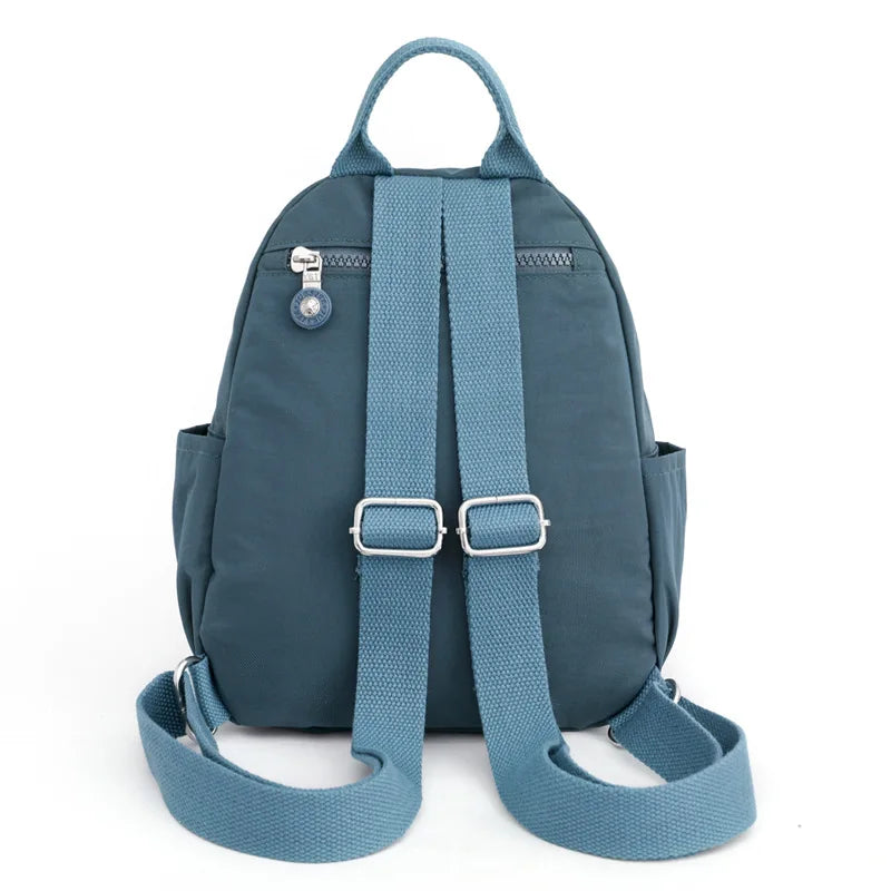 Women Mini Nylon School Bag Solid Light Weight Small Travel Backpack