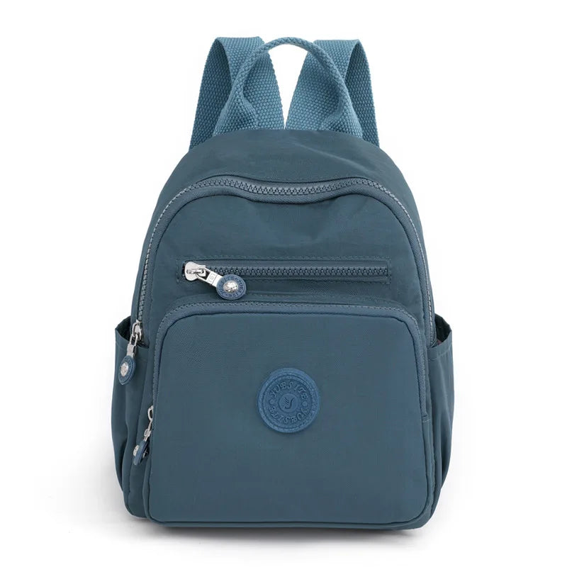 Women Mini Nylon School Bag Solid Light Weight Small Travel Backpack