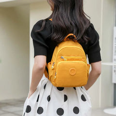 Women Mini Nylon School Bag Solid Light Weight Small Travel Backpack