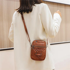 Women Casual Vintage Crossbody Bag Multi-layer Shoulder Bag