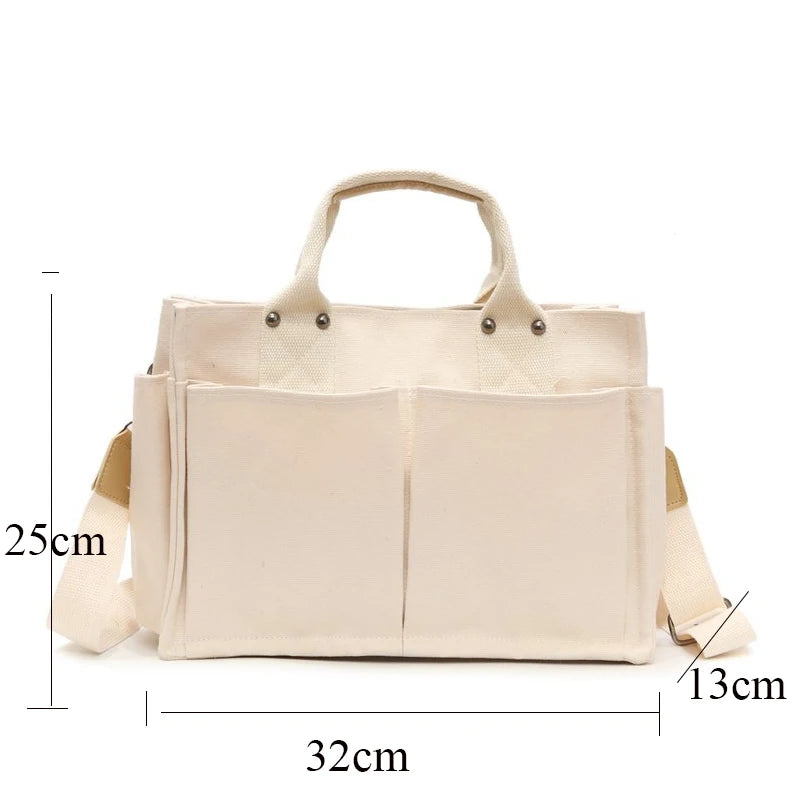 Women Canvas Shoulder Bag Casual Crossbody