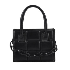 Women Casual Checker Pattern PU Shoulder Bags Crossbody Bag