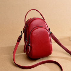 Casual Phone Bag Real Cowhide Messenger Bag Small Shoulder Bag