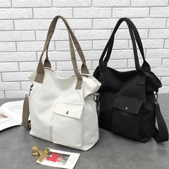 Canvas Retro Ladies Eco Tote Bag Large Capacity Shopping Bag