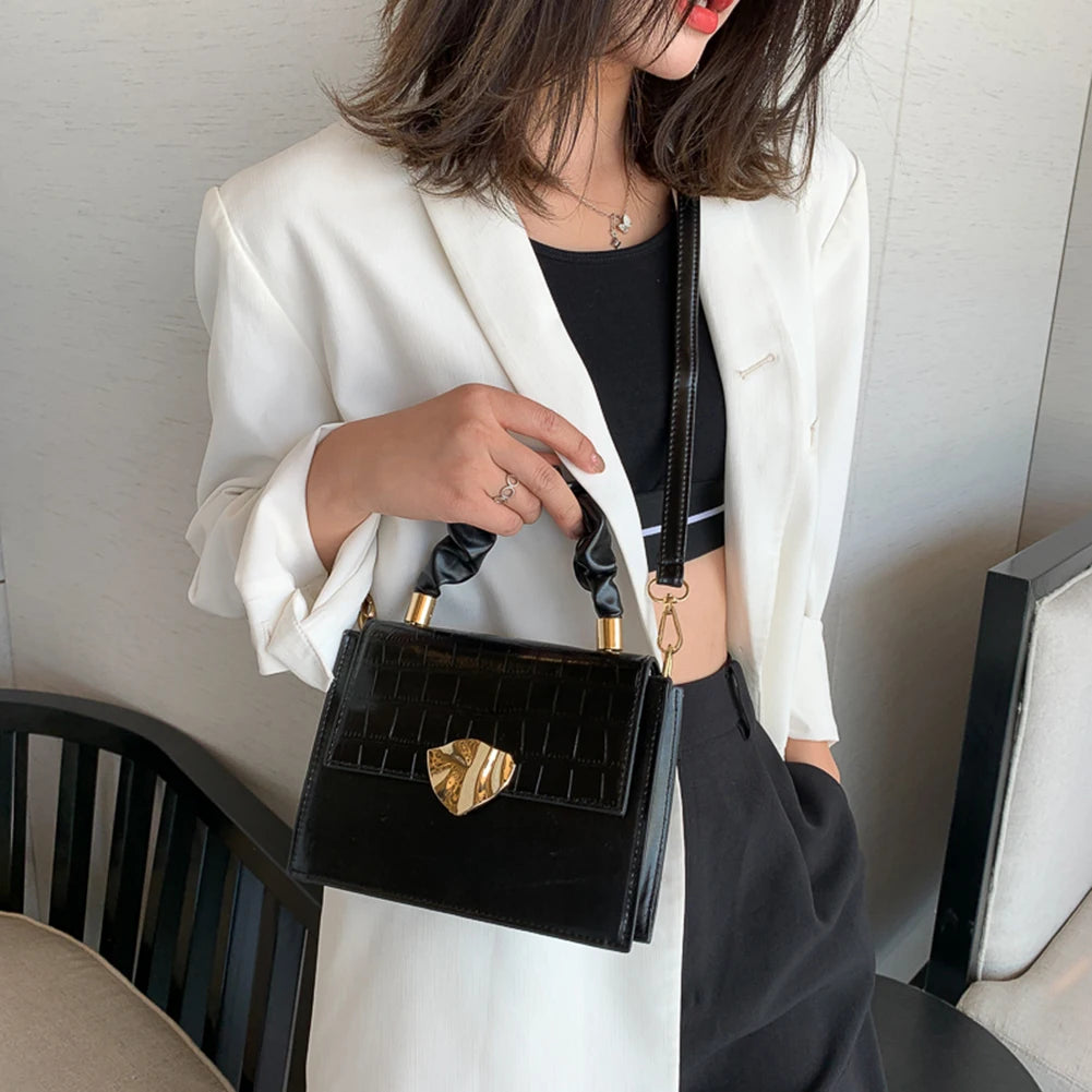 Women Casual PU Leather Shoulder Bag Solid Lady Small Crossbody