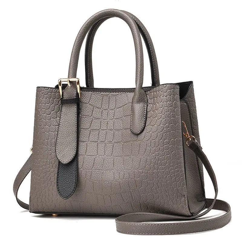 Vintage PU Leather Tote Bag for Women