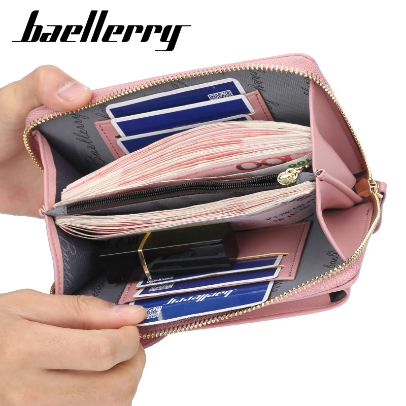 Women Casual Wallet Cell Phone Wallet Big Card Holders Wallet Handbag Purse
