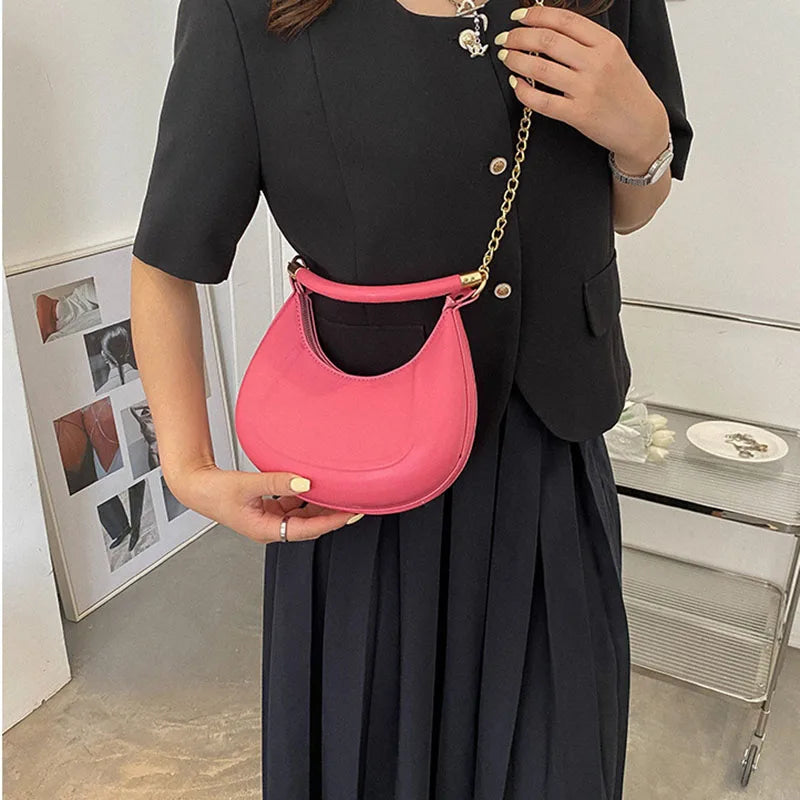 Women Chain Underarm Bag Dumpling Bag Shoulder Bag