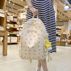Women College Student Backpack Large Capacity Travel Laptop Bag