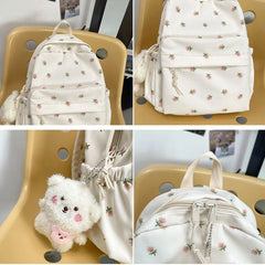 Women Student Backpack Double Shoulder Large Capacity Travel Laptop