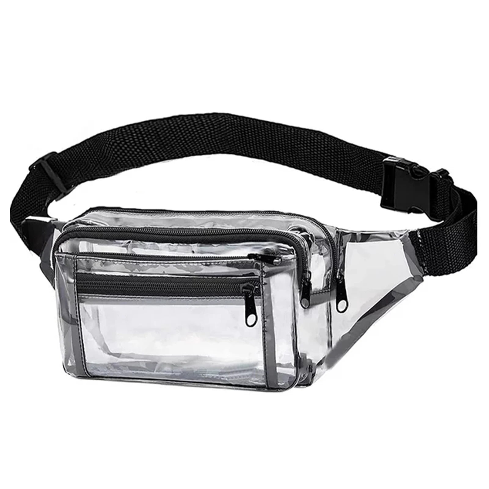 Women Concert Fanny Pack Phone Holder PVC Belt Bag Waterproof Camping Running