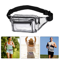 Women Concert Fanny Pack Phone Holder PVC Belt Bag Waterproof Camping Running
